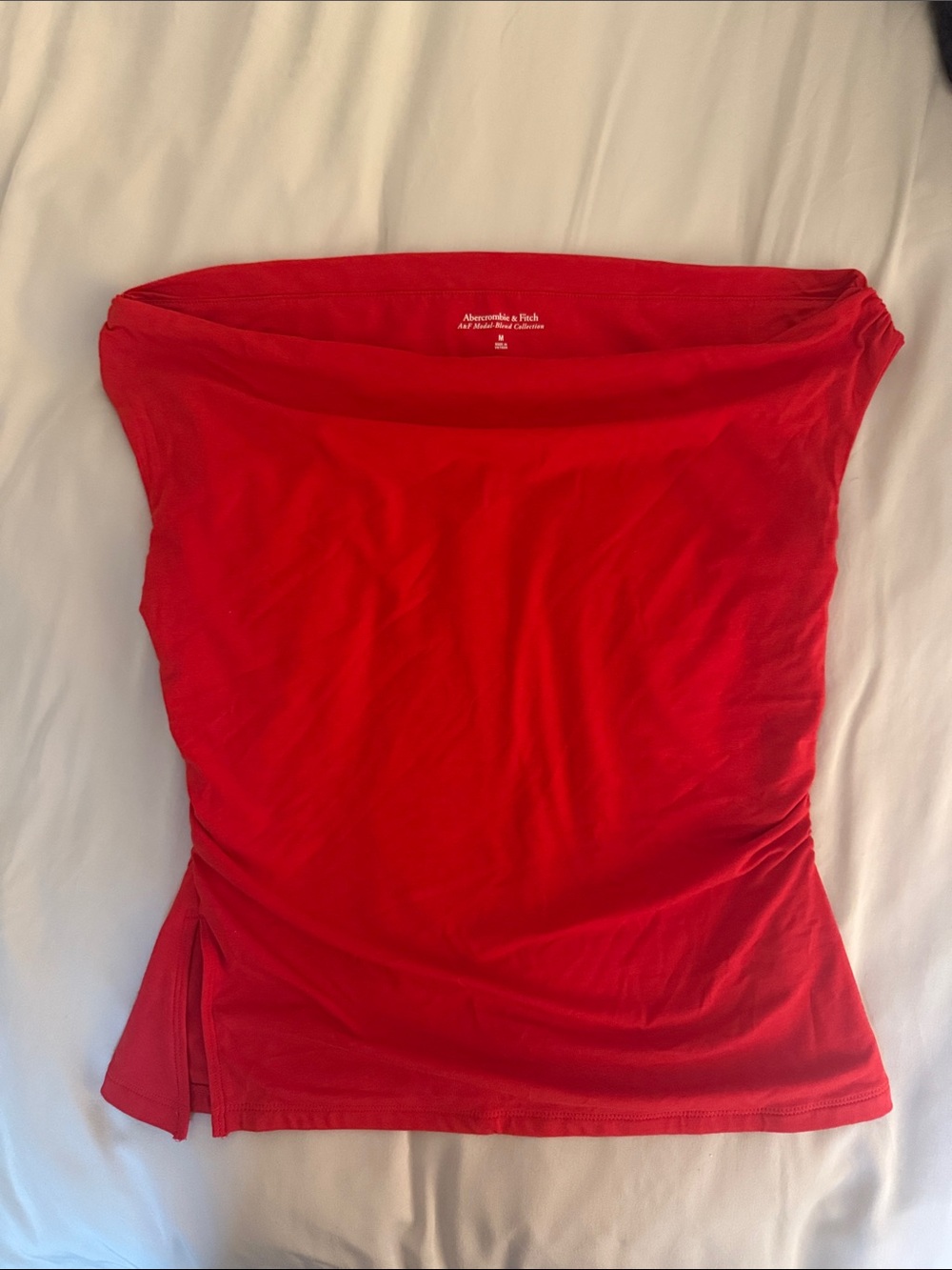 Abercrombie & Fitch Bright Red Strapless Tube Top